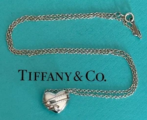 Tiffany & Co Heart & Arrow Pendant Cupid Necklace 18" Sterling Silver 925 1994 - Picture 1 of 3