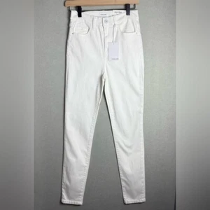 Sneak Peak Women’s High Rise White Skinny Jeans Cotton Blend size 5/27 - Picture 1 of 14