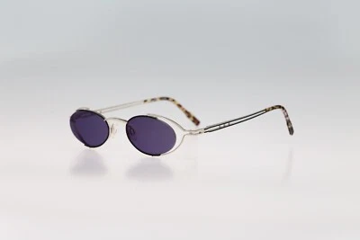 Robert Rudger 1960 148 22, Vintage 90s black & silver oval sunglasses NOS - Image 1 of 4