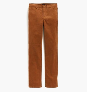 New JCREW Sz 33 T 33T Tall Corduroy Full-Length Sssential Straight Pants Brown - Picture 1 of 5
