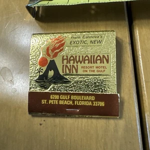 Vintage Matchbook Cover Frank Cannova’s  Hawaiian Inn St. Pete. Beach Florida - Picture 1 of 6