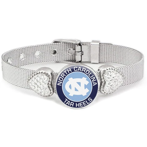 North Carolina Tar Heels Womens Adjust. Silver Bracelet Jewelry Gift D26 Cover