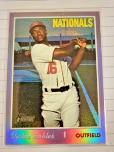 2019 Topps Heritage High Number Chrome Refractor Parallel #THC-701 Victor Robles - Picture 1 of 2