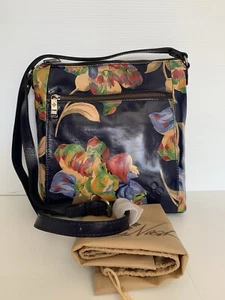 Bolso Bandolera Patricia Nash Cuero Chauny Floral Azul Le Fleur - Imagen 1 de 13
