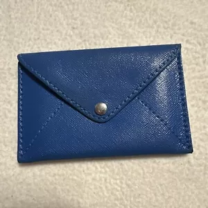 Coccinelle Blue Leather Card Holder Pouch Coin Bag Wallet bag purse - Picture 1 of 15