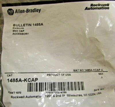 ALLEN BRADLEY 1485A KCAP Kwik Link End Cap Accesorio Foto 1 de 2