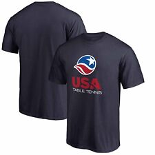 FREE SHIPPING - Men's  Navy USA Table Tennis Primary Logo T-Shirt S-5XL