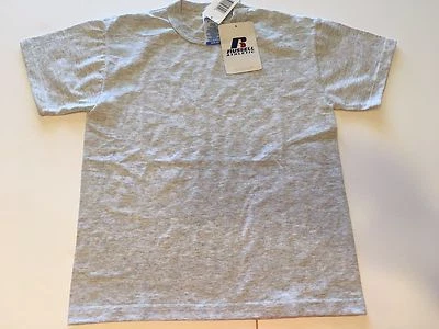 Russell Athletic 94030BK Youth NuBlend TShirt Jersey, Blank, gray, NWT - Image 1 of 3