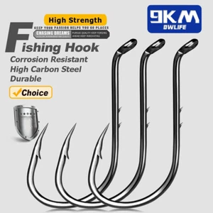100Pcs Octopus Hook Baitholder Hook High Carbon Steel Worm Hooks for Saltwater - Bild 1 von 19