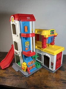 Little People FUN SOUNDS GARAGE 77974 Car Wash Ramp Fisher Price Big Vintage - Picture 1 of 12