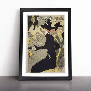 Divan Japonais By Henri De Toulouse-Lautrec Wall Art Print Framed Canvas Picture - Picture 1 of 9