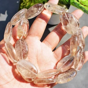 Untreated Oval Shape 674 Cts Single Strand Smoky Quartz Beads Necklace SK 08E465 - Picture 1 of 8