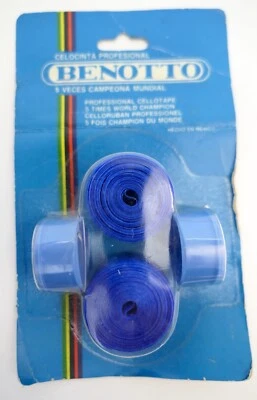 Benotto Professional Adhesive Handlebar Tape and Bar Plugs - Dark Blue, NOS, NIP - Image 1 of 3