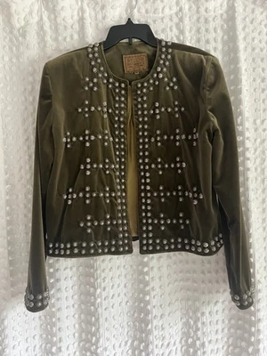 Rare Green Velvet Studded Women’s Blazer - Image 1 of 4