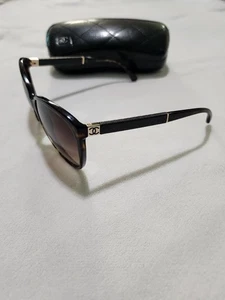 Chanel 5225-Q 714/3B Sonnenbrille Schildpatt braun Ledergestell braune Gläser mit Etui - Bild 1 von 11