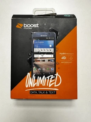 Kyocera Hydro Reach 4G LTE 8gb Android Boost Mobile Black cellphone C6743 - Image 1 of 4