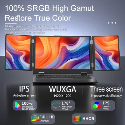 Face Recogniti 16 pollici 3 schermi pieghevole i7 computer portatile 32G RAM 1TB SSD Win11 computer - Immagine 1 di 4