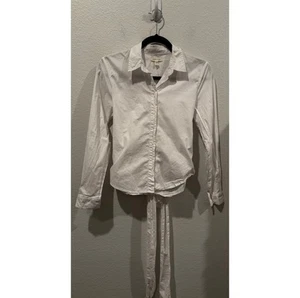 SILENCE + NOISE Buttons Down Tie Back Front Long Sleeve Shirt Size S - Bild 1 von 3