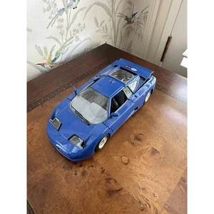 Burago Blue 1991 Bugatti EB 110 Scale 1:24 Made In Italy Flawed - Picture 1 of 6