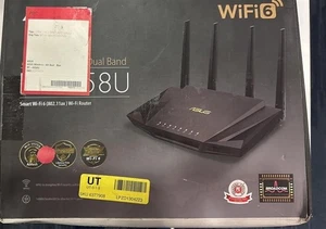 ASUS RT-AX58U Ultra-Fast Dual Band Gigabit Wireless Router *90IG04Q0-MA1R1T* - Picture 1 of 5