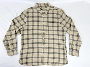 Madewell Hemd Herren Large beige kariert Langarm Knopfleiste perfekte Passform Baumwolle - Bild 1 von 10