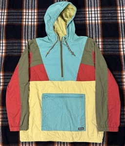 Dravus Anorak Kapuzen Pullover Jacke Herren XL Colorblock Reißverschluss Fronttasche Baumwolle - Bild 1 von 5