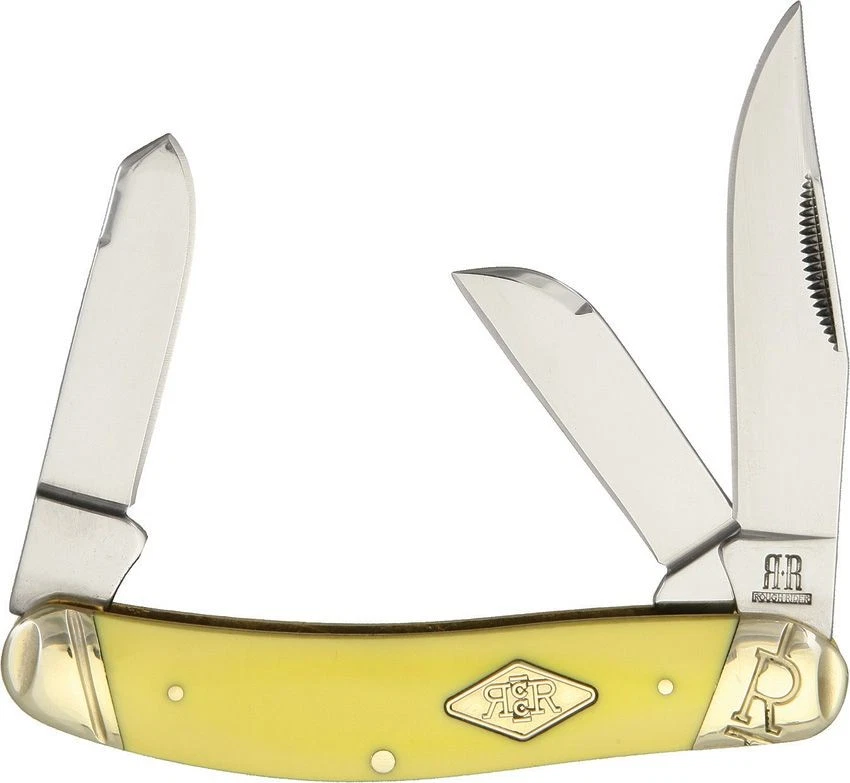BLUE RIDGE KNIVES, INC Rough Ryder Messer Sowbelly Carbon Yellow Slipjoint Rough Rider Taschenmesser