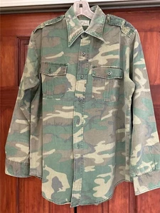 LL Bean 70er Jahre Vintage Camouflage Herren Hemd Jacke USA Größe Large - Bild 1 von 5