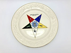 1960 Order of the Eastern Star 75th Anniversary Commemorative Plate Beulah Chptr - Picture 1 of 10