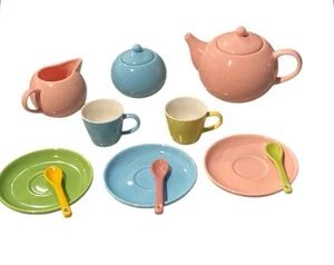 Porcelain Tea Party Set for Little Girls, 13 Pcs Princess Tea Time Toy READ - Picture 1 of 12
