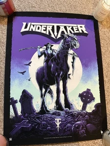Póster impreso artístico WWE Undertaker Luke Preece 2018 cementerio caballo lucha libre luna - Imagen 1 de 7