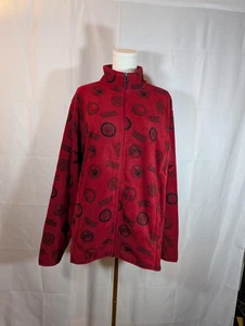 Amazon Essentials Marvel Fleece Jacket NWT- Red Black Print - Size L - Picture 1 of 6