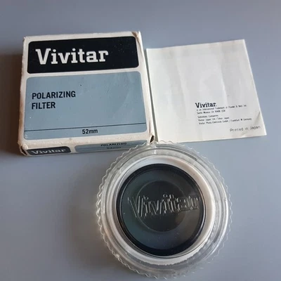 Vivitar 52mm Polarizing Lens Filter Camera photography accessory Boxed Cased - Image 1 of 4