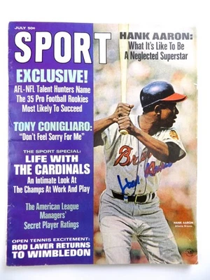 Hank Aaron Signed Autographed Magazine SPORT 1968 Braves JSA AB27731 - Image 1 of 4
