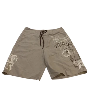 Piping Hot Men's Beige Brown Boardshorts Board Shorts Swimmers Size 97cm/38in - Foto 1 di 16