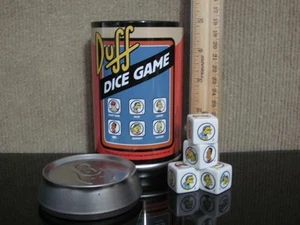 Vintage The Simpsons Duff Beer Can Empty Canister Compartment w/ 4 Dice (C) - Picture 1 of 7