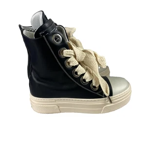 Cristian Zerotre Calipso 300 Shoes Women Size 39 Black White High Top Italy CR03 - Picture 1 of 20