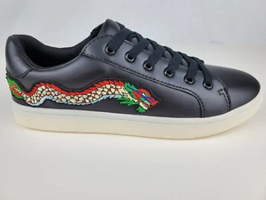 Mujer Pequeño Nueva York Emma Blanco Dragón Negro Informal Moda Zapatos Tenis Atléticos - Imagen 1 de 12