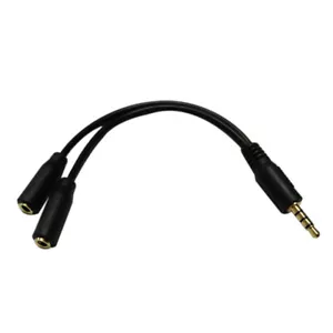 3.5mm 4 Conductor TRRS Y-Split:1 Male to 2 Female 4 Conductor Adapter Cable - Picture 1 of 2