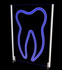 LED Zahn 50x40cm Leuchtzahn Leuchtschild Zahnarzt Fensterwerbung XXL