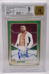 2020 Topps Transcendent WWE Andrade Cien Almas Autograph Green /15 BGS 9 Auto 10 - Picture 1 of 1