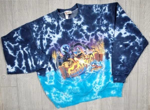 Vtg 90s Disney Fantasmic Sweatshirt Multicolor Tie Dye MGM Studios L Mickey Rare - Picture 1 of 12