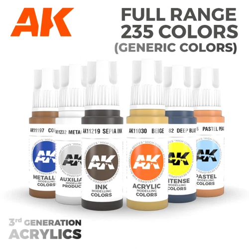 AK 3rd Generation Acrilics, Colori Acrilici: Scegli il Tuo Colore!