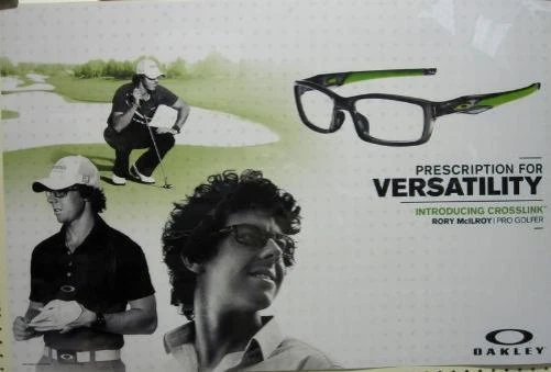 OAKLEY солнце гольф 2012 RORY McILROY crosslink большой duratrans плакат новый из старых запасов - Изображение 1 из 1