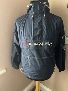 Vintage Bear USA Half Zip Hood Waterproof Jacket Coat 44” chest - Picture 1 of 10