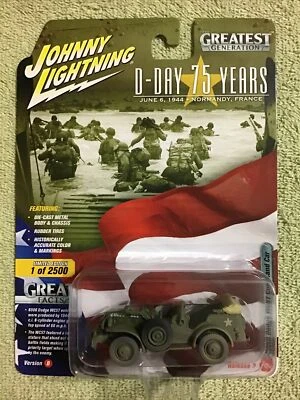 2018 Johnny Lightning WWII DODGE WC57 COMMAND D-DAY 75 YEARS Diecast 1/64 VBR3 - Image 1 of 4