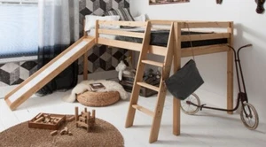 Pine Midsleeper Cabin Bed with Slide – Natural Look, Big Fun! - Picture 1 of 1
