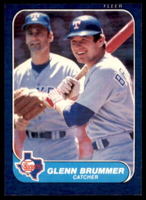 1986 FLEER BASEBALL CARD TEXAS RANGERS #557 GLENN BRUMMER - Image 1 of 2