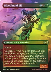 Lámina Bloodbraid Elf SIN BORDES - 373 - Poco común - 2X2 Double Masters 2022 Magic The Gathering - Imagen 1 de 1