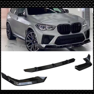 ABS For BMW X5M F95 2020-2021 Gloss Black Front Bumper Lip Chin Spoiler Splitter - Bild 1 von 12